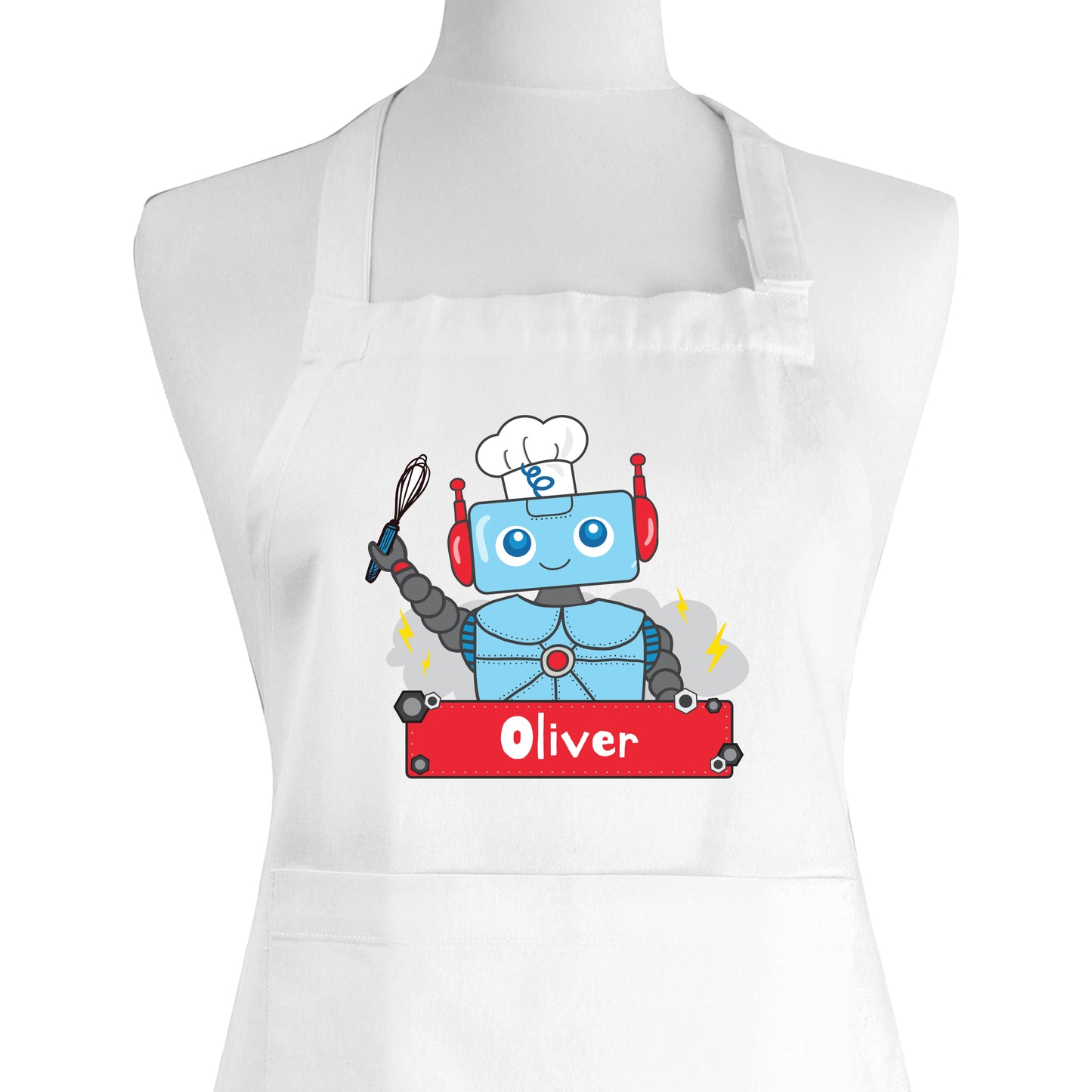 Personalised Robot Childrens Apron