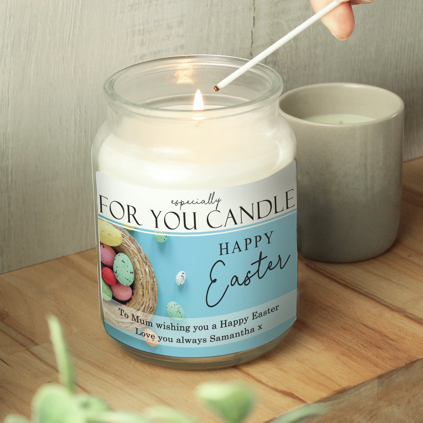 Personalised Especially For You Happy Easter Large Scented Jar Candle