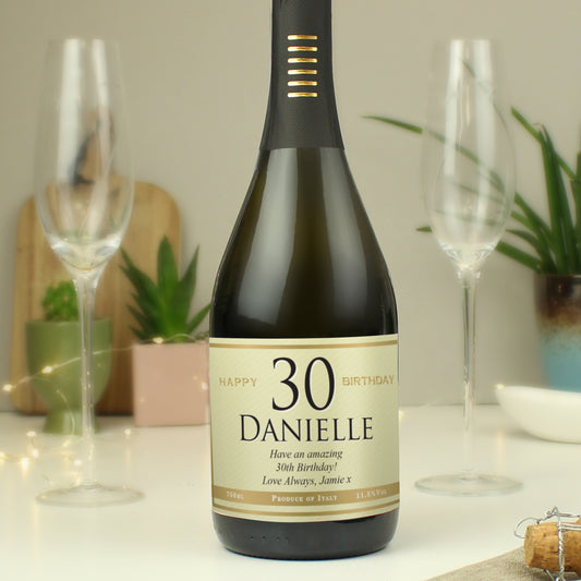 Personalised Big Age Birthday Prosecco