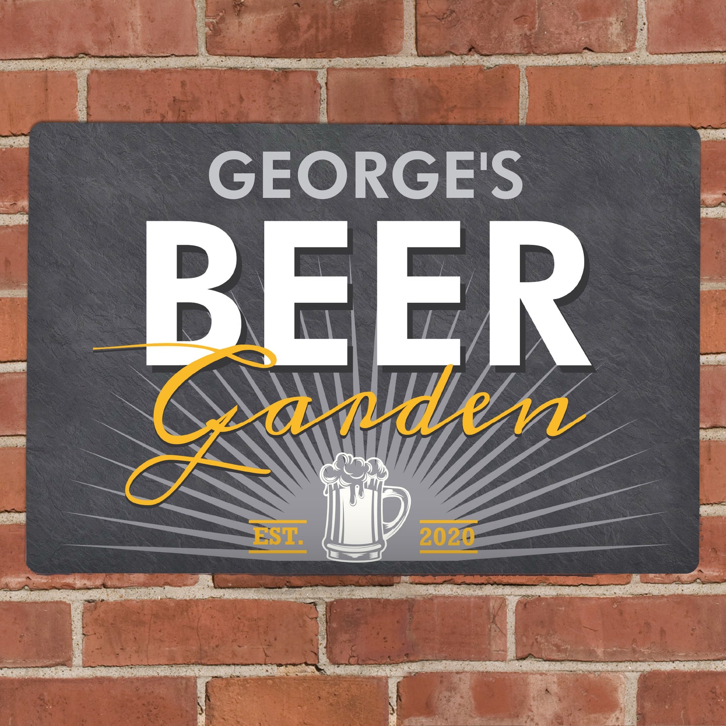 Personalised Beer Garden Metal Sign