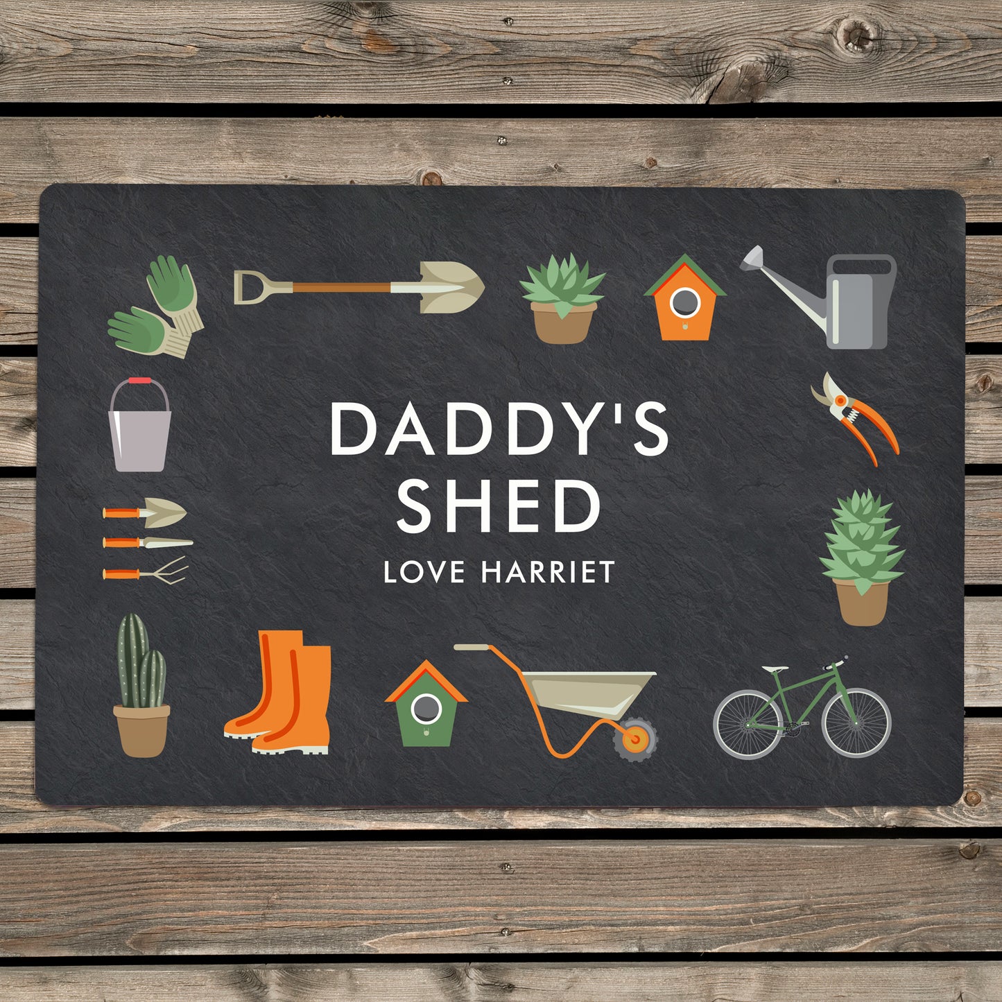 Personalised Gardening Metal Sign