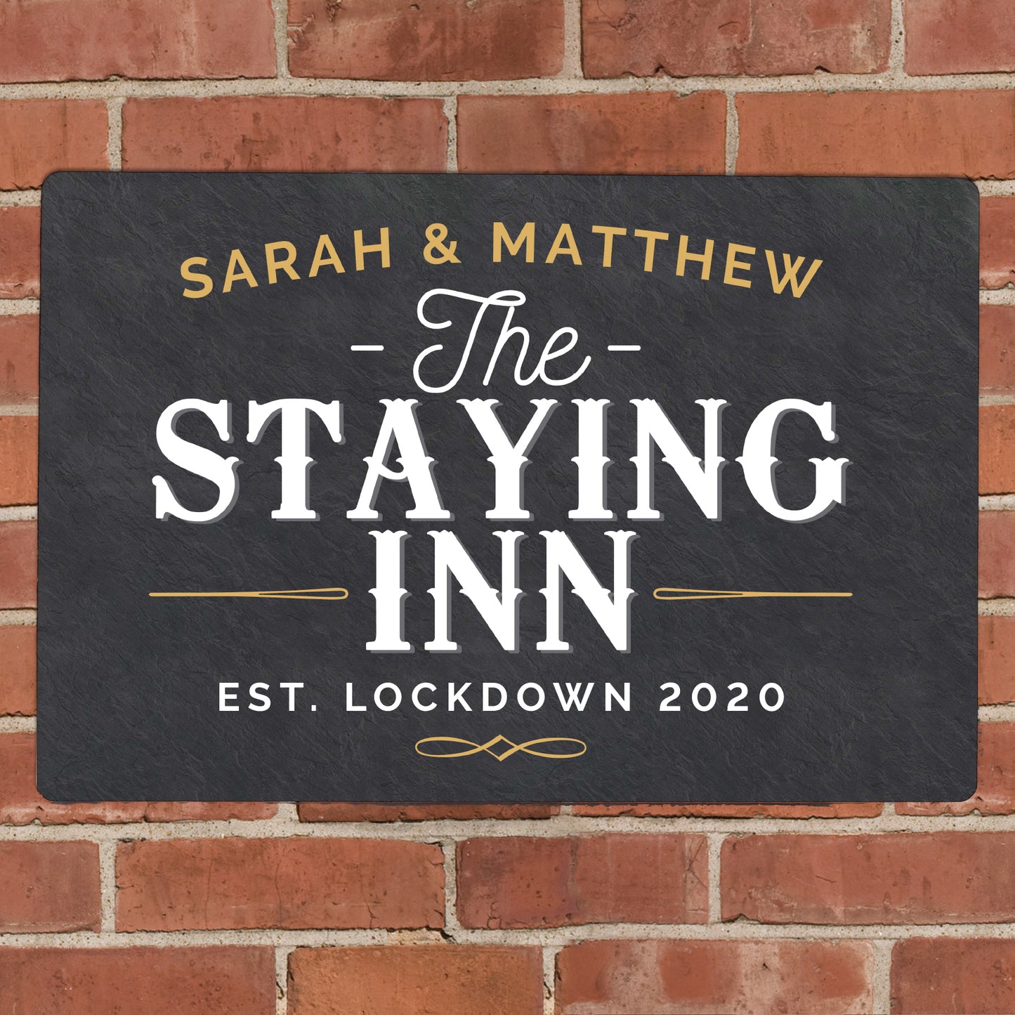 Personalised Staying Inn Metal Sign