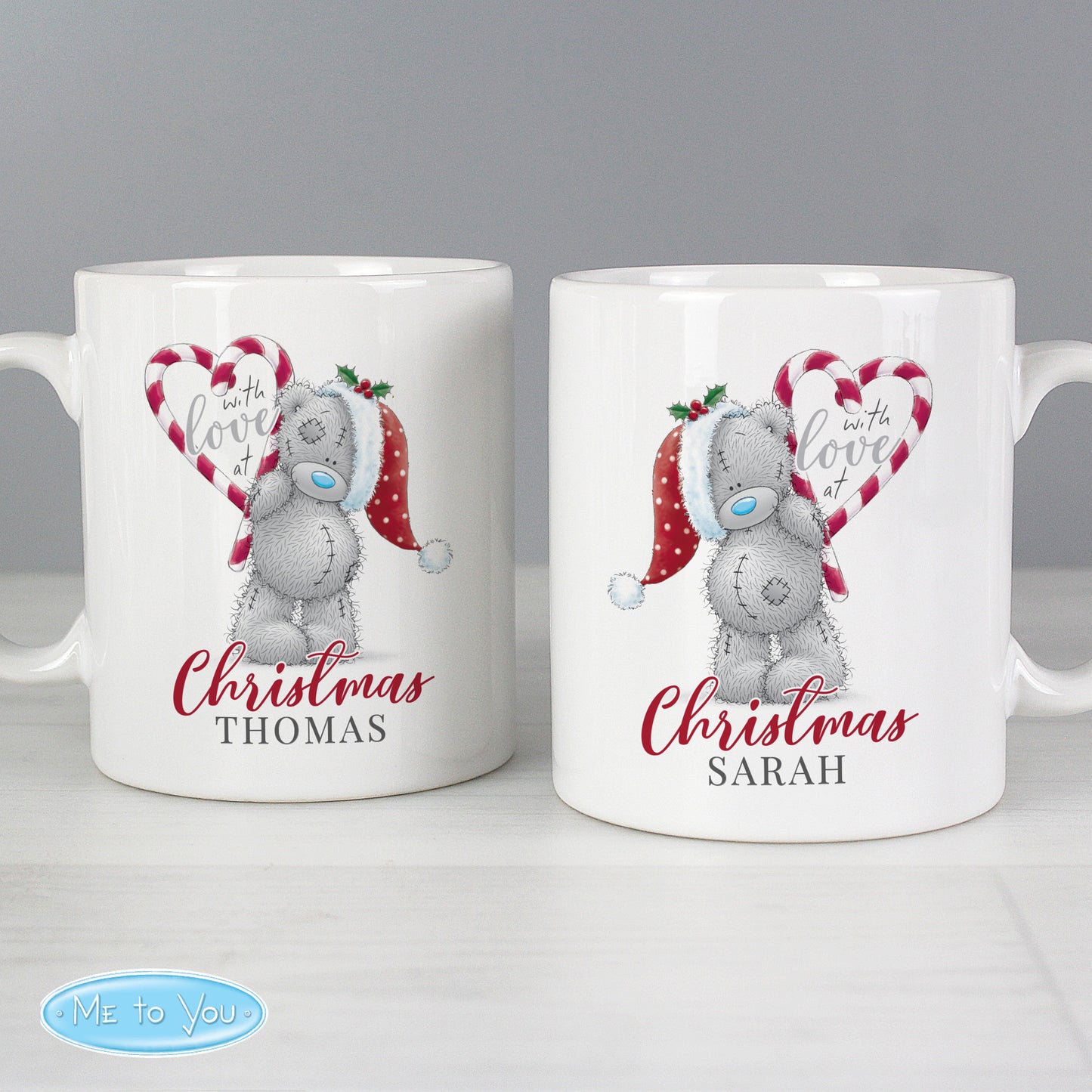 Personalised Me To You 'With Love At Christmas' Couples Mug Set