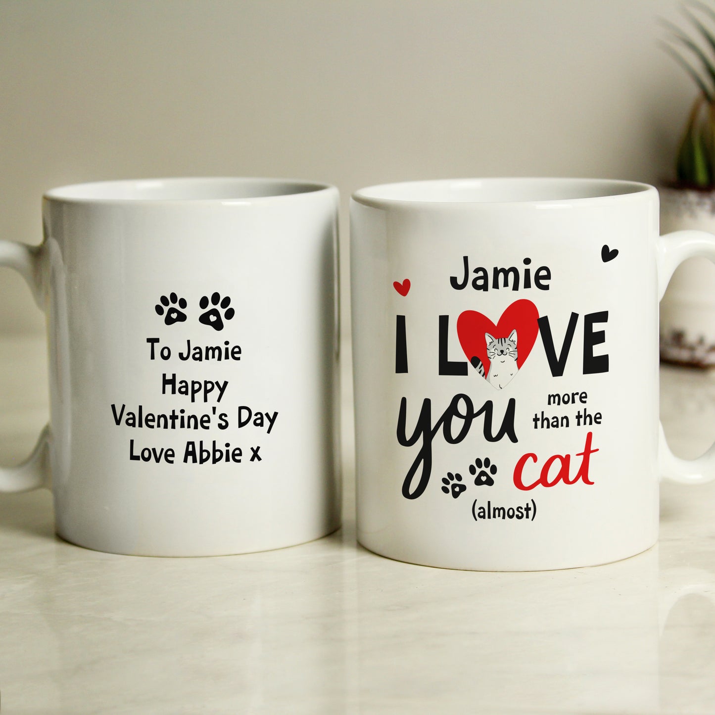 Personalised I Love You More Than The Cat Mug