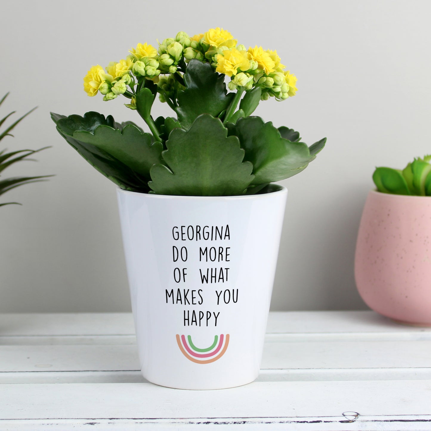 Personalised Rainbow Plant Pot