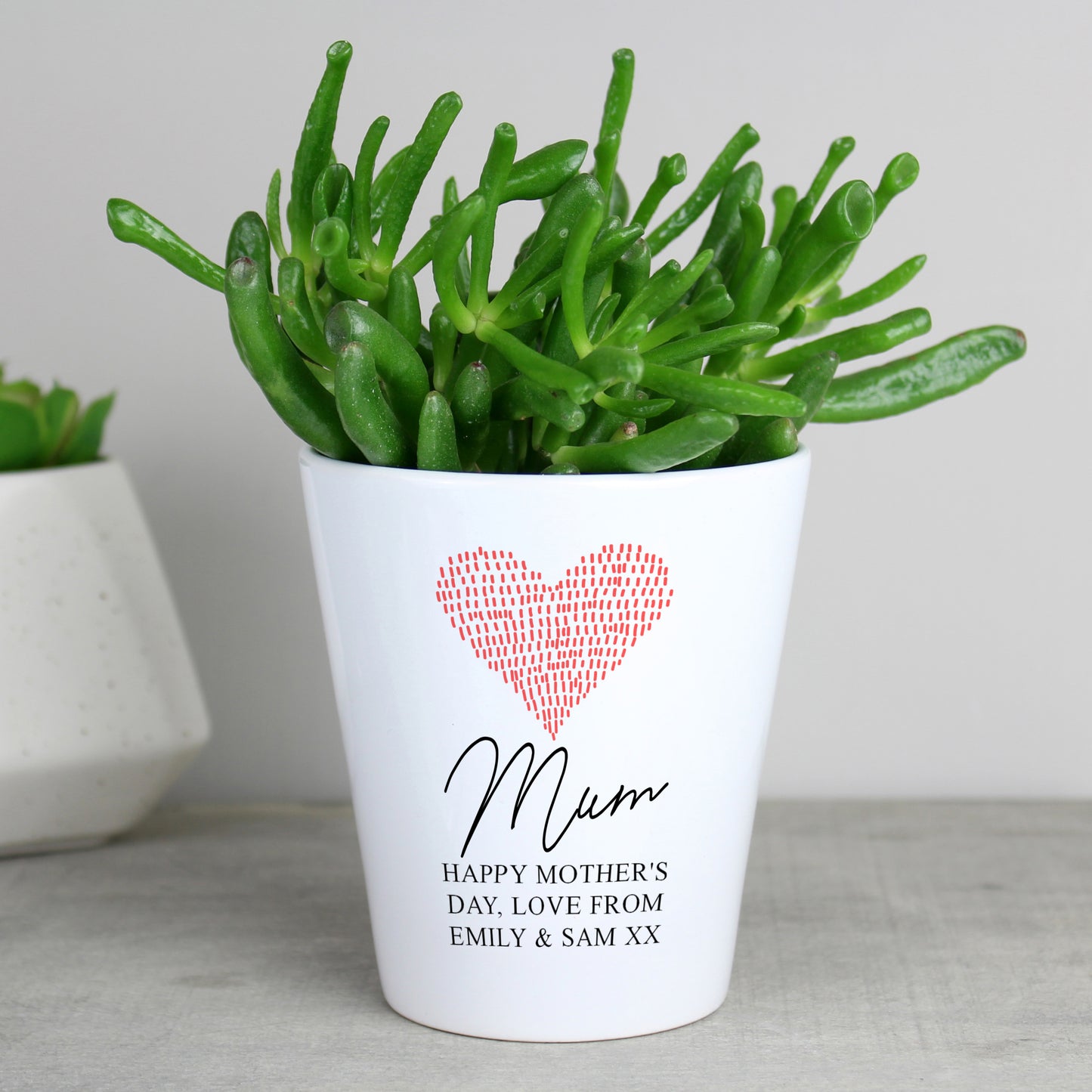 Personalised Heart Plant Pot