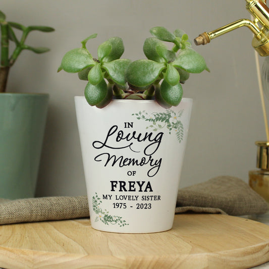 Personalised In Loving Memory Plant Pot