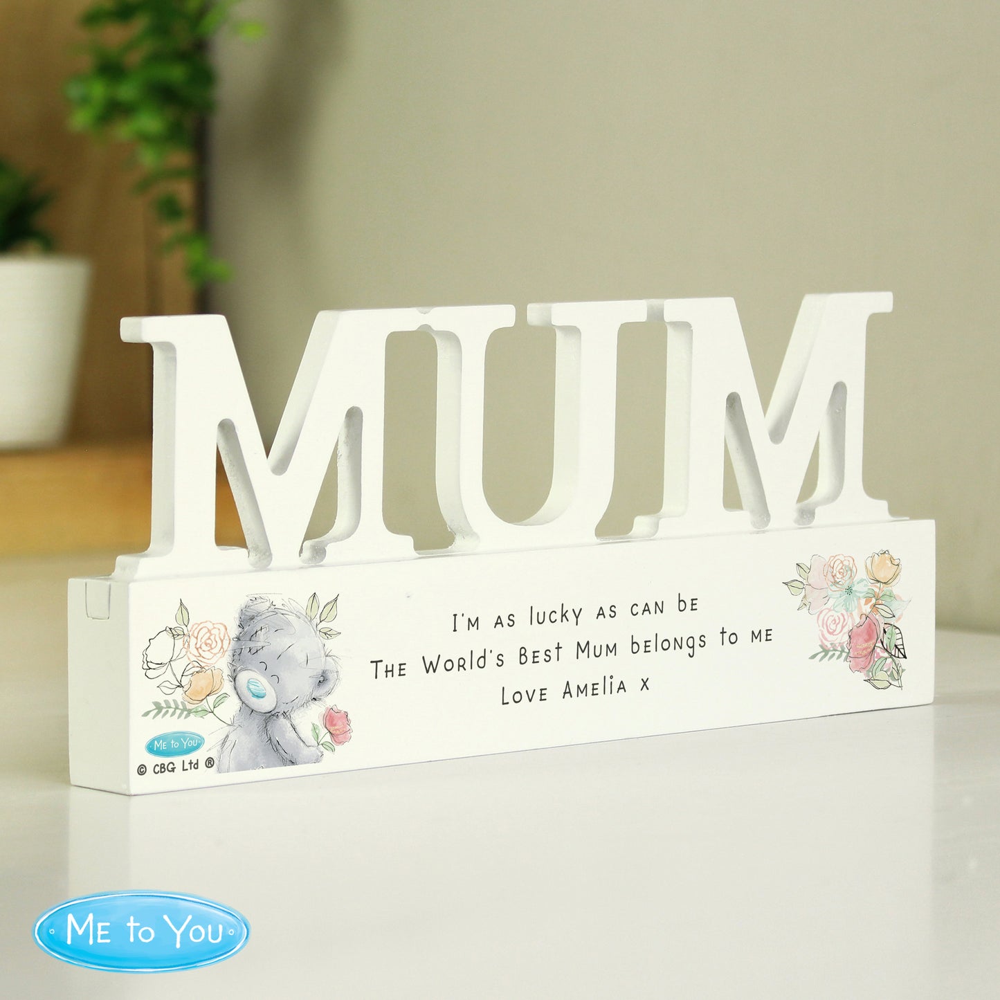 Personalised Me To You Wooden Mum Ornament